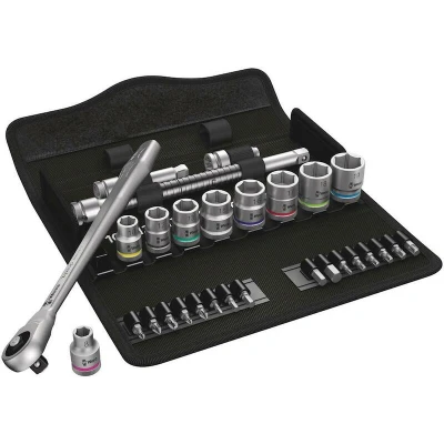 Afbeelding van Wera Zyklop Metal 8100 SB 7 05004047001 Dopsleutelset Metrisch 3/8 (10 mm) 29 delig