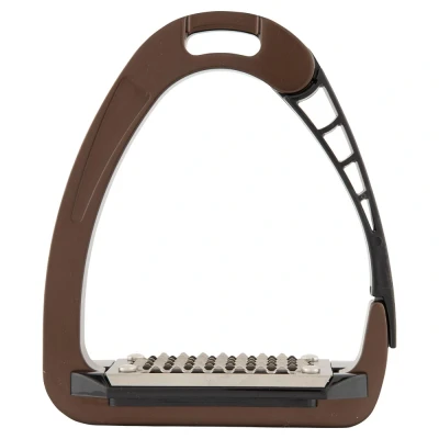 Image de Acavallo Étriers Arena AluPRO Junior Marron/Noir 10.5 cm