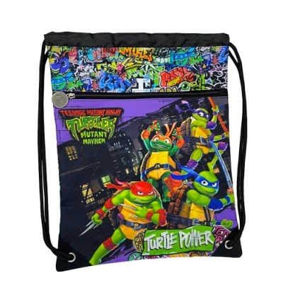 Afbeelding van Ninja Turtles rugzak, rugzak met touwen, extraschool, mutanten, meerkleurig, officieel product (CyP Brands), Talla única, Meerkleurig