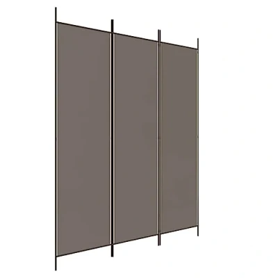 Afbeelding van Kamerscherm met 3 panelen 150x200 cm stof antracietkleurig