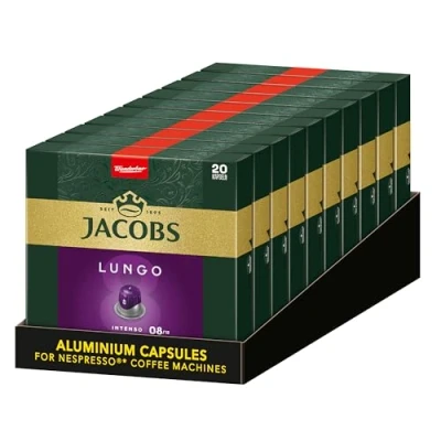 Afbeelding van Jacobs Lungo Intenso Koffiecups 10 x 20 stuks
