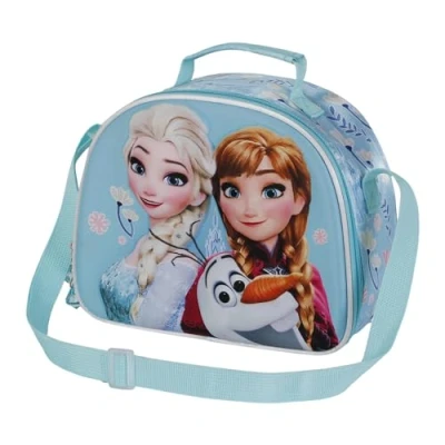 Afbeelding van 3D lunchtas Frozen 2 Happiness turquoise, 25,5 x 20 cm, één maat, Happiness, Turkoois,