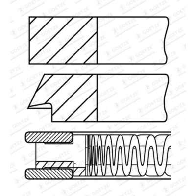 Afbeelding van GOETZE ENGINE 08 448800 00 Zuigerveer 71,5