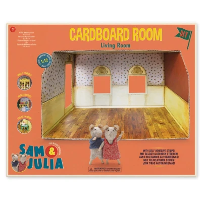 Afbeelding van Het Muizenhuis kartonnen speelhuis woonkamer (Cardboard room / living room)