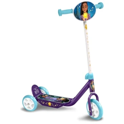 Afbeelding van Disney Wish 3 wiel Kinderstep Voetrem Junior Paars/Lichtblauw