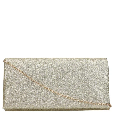Afbeelding van Bulaggi clutch voor Dames / Schoudertas Glitter Goud/ Avondtasje met schouderriem/ Effen handtasjes
