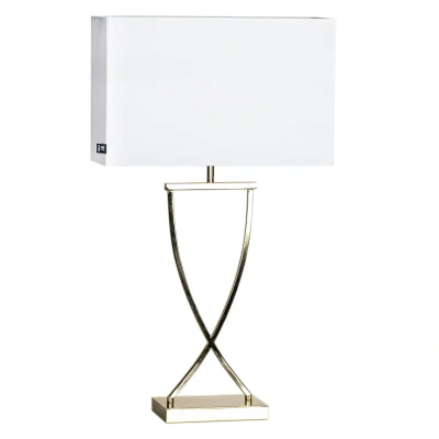 Afbeelding van By Rydéns Omega tafellamp messing/wit hoogte 69cm
