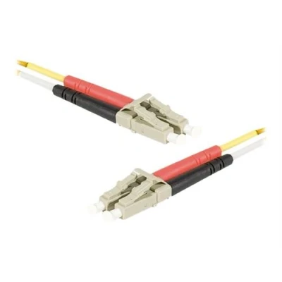 Image de generic Cordon de raccordement LC/UPC multimode (M) pour 10 m 2 mm fibre optique duplex 50 / 125 microns OM2 sans halogène, crochet orange