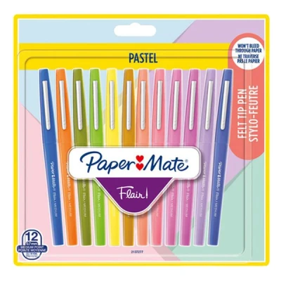 Image de Set de 12 Stylos feutres Papermate Flair Pastel Couleurs assorties