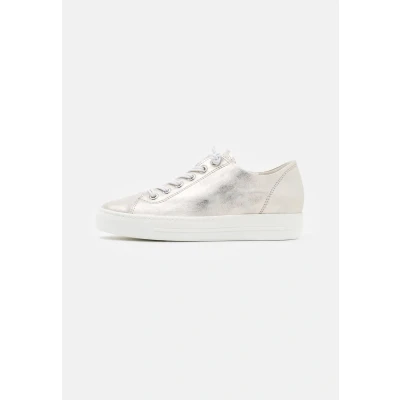 Afbeelding van Paul Green Sneakers laag, Dames, Maat: 35.5, Metallic antic mineral Veloursleer