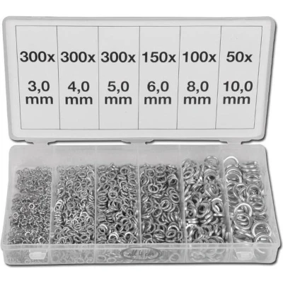 Afbeelding van Assortiment Veerringen / sluitringen 1200 pcs