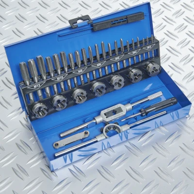 Afbeelding van Datona® Schroefdraadsnijset 32 delig M3 M12 Blauw