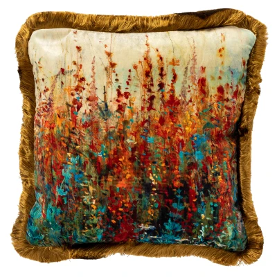 Afbeelding van Hoii VALENTINA Sierkussen 45x45 cm Tobacco Brown Bruin Multicolor met duurzame kussenvulling