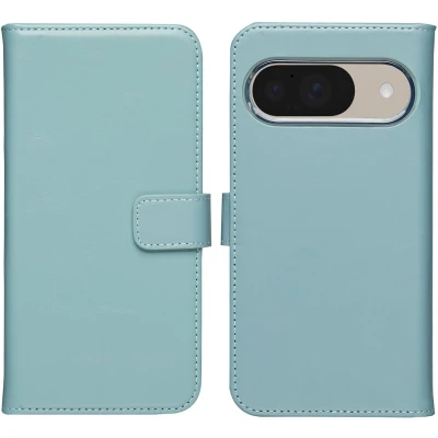Afbeelding van Selencia Echt Leren Bookcase voor de Google Pixel 10 / Pro Light Blue