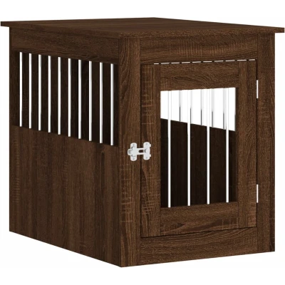 Afbeelding van vidaXL Hondenbench 55x75x65 cm bewerkt hout bruineikenkleurig