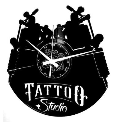 Afbeelding van Instant Karma Clocks Wandklok, vinyl, tattoo, tribal, winkel, studio, tatoeage, wanddecoratie, uniek cadeau idee