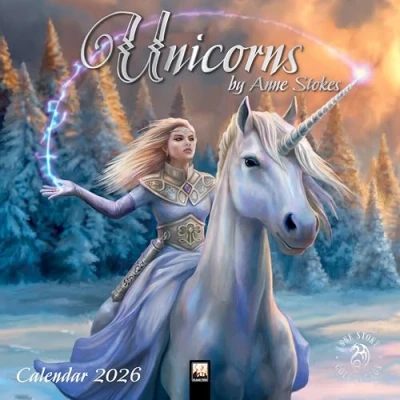 Afbeelding van Unicorns by Anne Stokes Wall Calendar 2026 (Art Calendar)