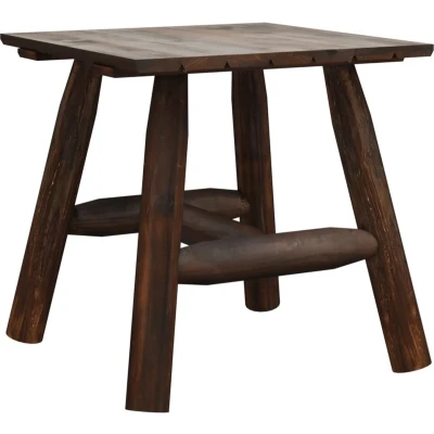 Afbeelding van Salontafel 90X50X41 Cm Massief Vurenhout Donkerbruin / Vierkante tafel