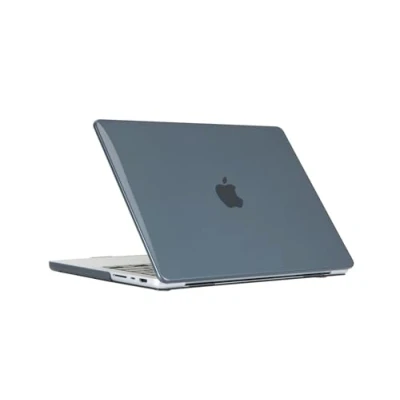 Afbeelding van Lunso Geschikt voor MacBook Pro 14 inch (2021 2023) cover hoes case Glanzend Zwart
