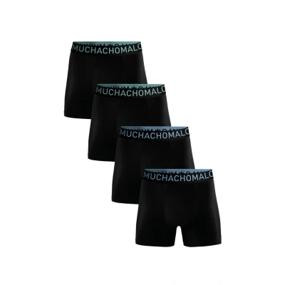 Afbeelding van Muchachomalo Heren Boxershorts 4 Pack Bamboe Zacht Ondergoed Maat M Mannen Zwarte Onderbroeken