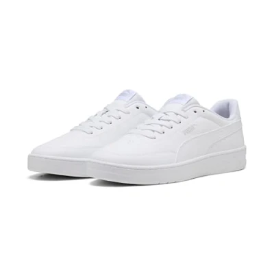 Afbeelding van Puma Baskets Court Classic Clean unisexes, blanc/gris clair, pointure 39, Blanc froid gris 39 EU