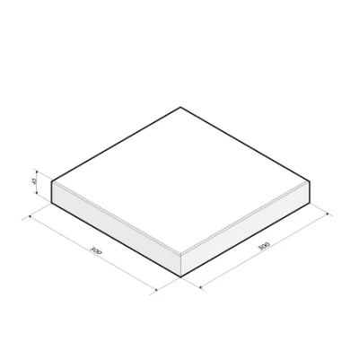 Afbeelding van Tegel 30x30x4,5 cm wit komo