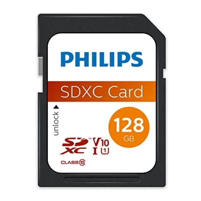 Image de Carte mémoire Philips SDXC UHS I U1 128 Go Noir