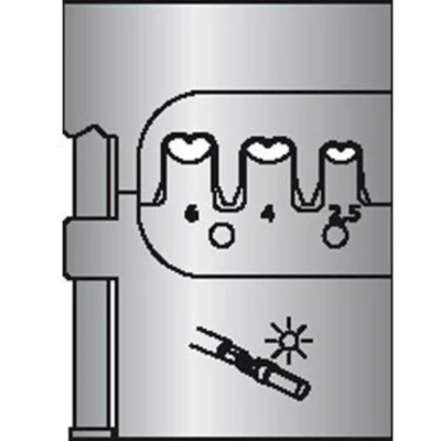 Afbeelding van Gedore 8140 25 2078104 Krimpinzet Geschikt voor tangen MC4 2.5 tot 6 mm²