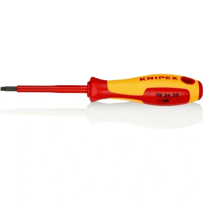 Image de KNIPEX 98 26 20 tournevis pour vis Torx avec poignée isolée à plusieurs composants, testé VDE bruni 185 mm