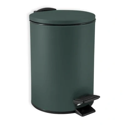 Afbeelding van Spirella Pedaalemmer Cannes donkergroen 3 liter metaal L17 x H25 cm soft close toilet/badkamer