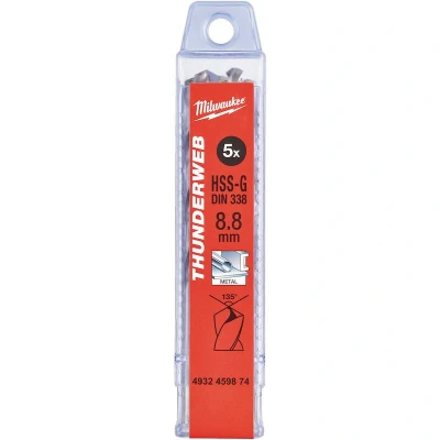 Afbeelding van MILWAUKEE 4932459874 THUNDERWEB metaalboor DIN 338 TW 8,8x125mm (5 st.)