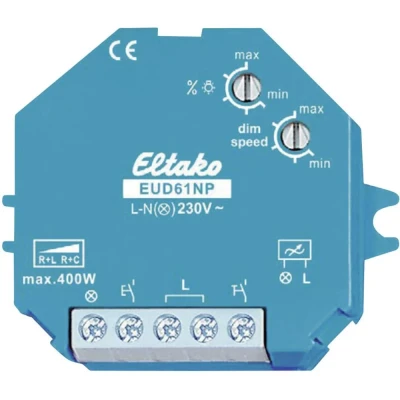 Afbeelding van Eltako 851932 Dimmer (opbouw), (inbouw) Geschikt voor lampen: Spaarlamp, Gloeilamp, Halogeenlamp, TL buis Blauw