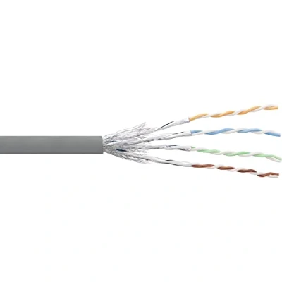 Afbeelding van InLine Patchkabel Cat.6 S/FTP/PIMF AWG27 PVC grijs 100m voor montage (S/FTP, CAT6, 100 m), Netwerkkabel