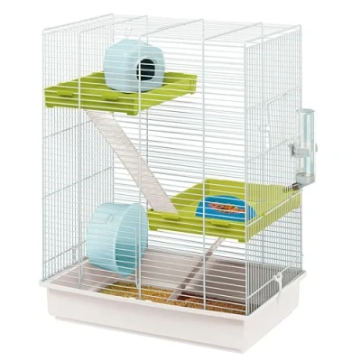 Afbeelding van Ferplast Hamsterkooi Hamster Tris Dierenverblijf 46x29.5x58 cm Wit Blauw