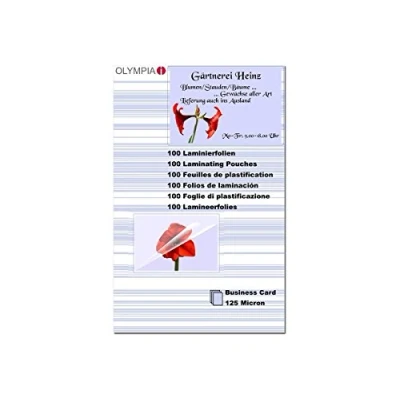 Afbeelding van 1x100 Olympia Lamineerfolie Visitekaarten 125 micron 9179