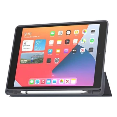 Afbeelding van MYWAY, Hoes Geschikt voor Apple iPad Pro 13 inch M4 Folio SlimSkin Series met Pencilhouder, Marineblauw
