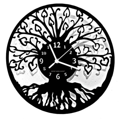 Afbeelding van Instant Karma Clocks Wandklok levensboom cadeau idee