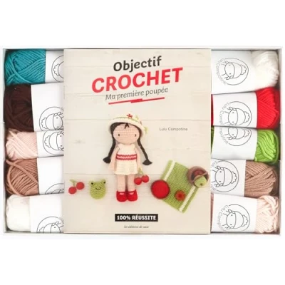 Afbeelding van MA PREMIERE POUPEE AU CROCHET (10 PELOTES + 1 CROCHET)
