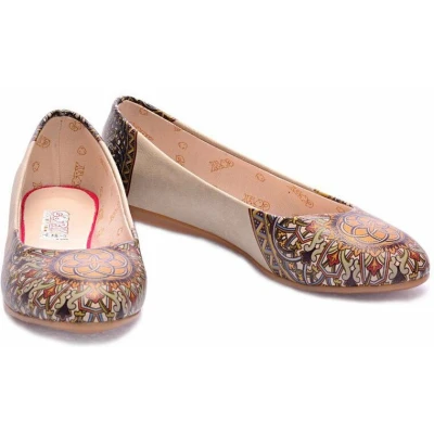 Afbeelding van GOBY Patroon Ballerinas Flats Hoge kwaliteit Handmade Meisjesprint Maat 37