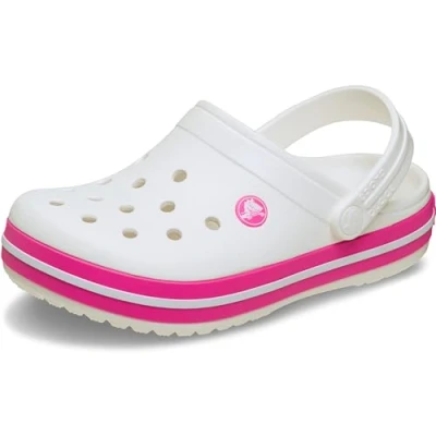 Afbeelding van Crocs Crocband Clog K Uniseks kinderklomp, Wit Roze Crush