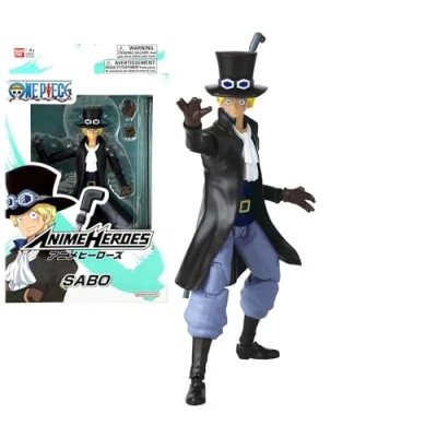 Afbeelding van Bandai Anime Heroes One Piece figuur Sabo 17 cm Officiële licentie Manga met beweegbare Speelgoed voor kinderen vanaf 4 jaar 37009