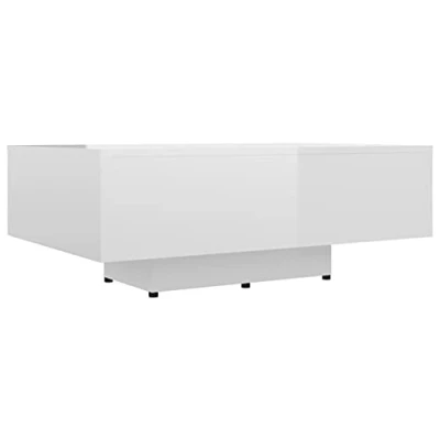 Image de vidaXL Table basse Blanc brillant 85x55x31 cm Bois d&#039;ingénierie803386