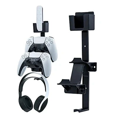 Afbeelding van Mcbazel wandhouder voor dubbele gamecontroller, universele controller en hoofdtelefoon PS5/PS4/Xbox One/NS Switch
