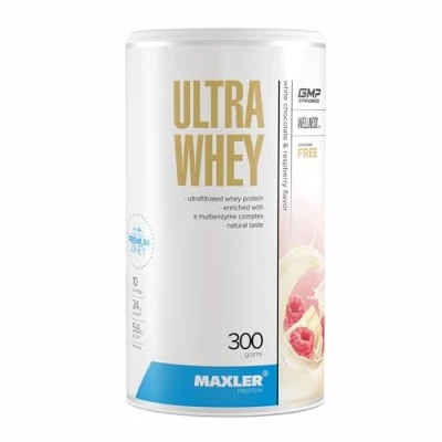 Afbeelding van Maxler Ultra Whey Protein 24 g eiwit per portie Wei eiwitpoeder Met BCAA Witte chocolade en framboos 300