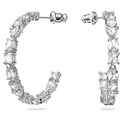 Afbeelding van Swarovski Tennis HOOP Oorbellen silvercoloured, Dames, Maat: One Size, Silver coloured