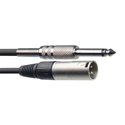 Afbeelding van Stagg SAC1PXM DL 1 m S serie Deluxe stereo jack mannelijke XLR kabel, Zwart