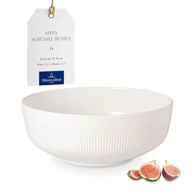 Afbeelding van Villeroy &amp; Boch Afina Serveerschaal 26 Cm Gebroken Wit