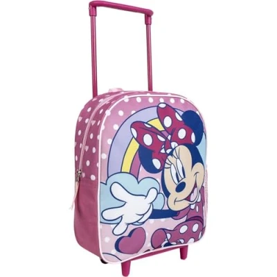 Afbeelding van Schoolrugzak met Wielen Minnie Mouse Roze 25 x 28 10 cm