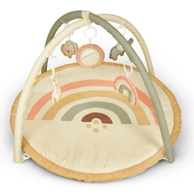 Afbeelding van Hakuna Matte Babyspeelboog, extra dikke en zachte kruipdeken voor baby&#039;s met ontdekkingsspiegel 4 speelboogophangingen, babyspeeldeken in mooi design