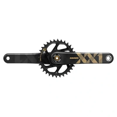 Afbeelding van SRAM XX1 Eagle 148 DUB Crankset DM 34 Tanden, 12 speed Boost, zwart/goud Pedaalarmlengte 170mm